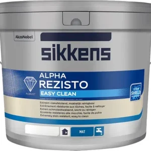 Sikkens muurverf alpha rezisto easy clean mat wit 5L